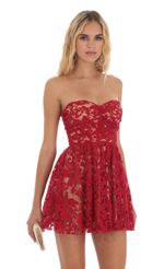 Picture Julia Embroidered A-Line Dress in Red. Source: https://media-img.lucyinthesky.com/data/Aug23/150xAUTO/b4fc7959-1a1e-4690-ab19-27eb8bba2111.jpg