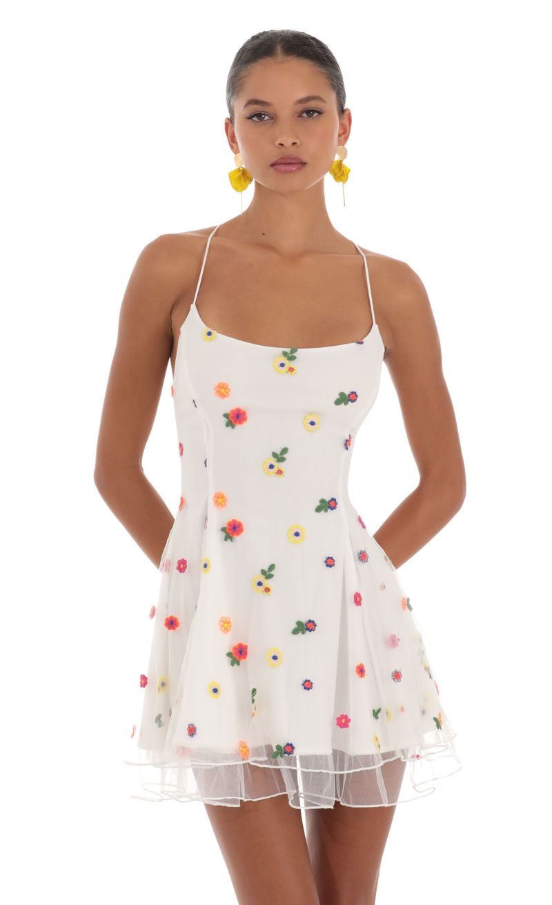 Abigail Mini Dress White Floral – Beginning Boutique US