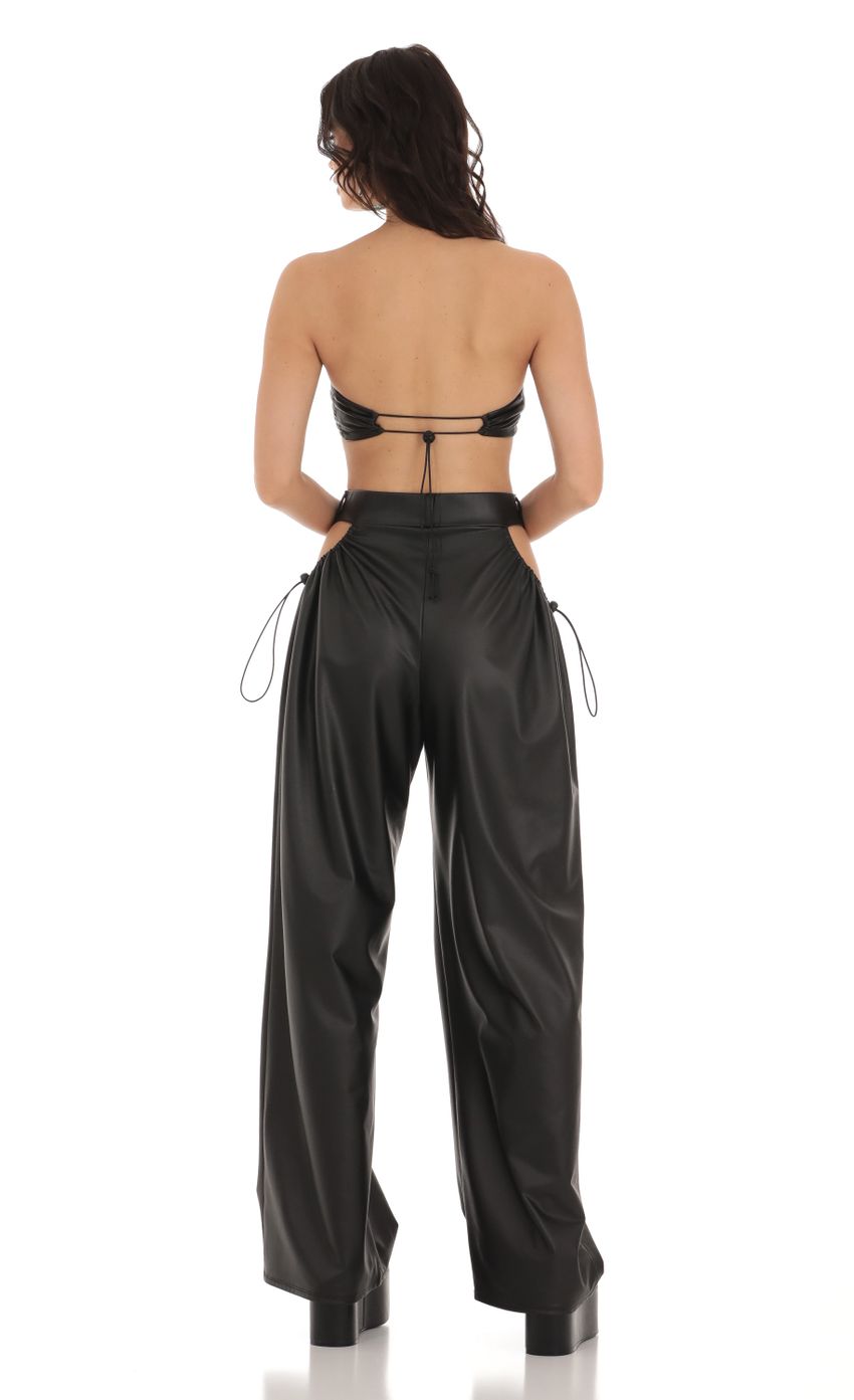 Picture Pleather Cutout Two Piece Set in Black. Source: https://media-img.lucyinthesky.com/data/Aug23/850xAUTO/031d16a8-243c-402b-8b4f-53b22dc38515.jpg