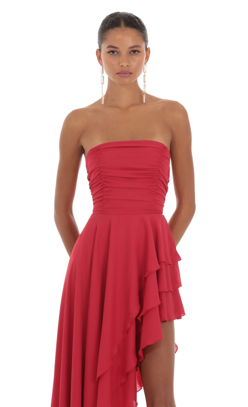 Picture Asymmetrical Corset Dress in Red. Source: https://media-img.lucyinthesky.com/data/Aug23/850xAUTO/25281813-4edb-4927-9f9c-43cf455215bf.jpg