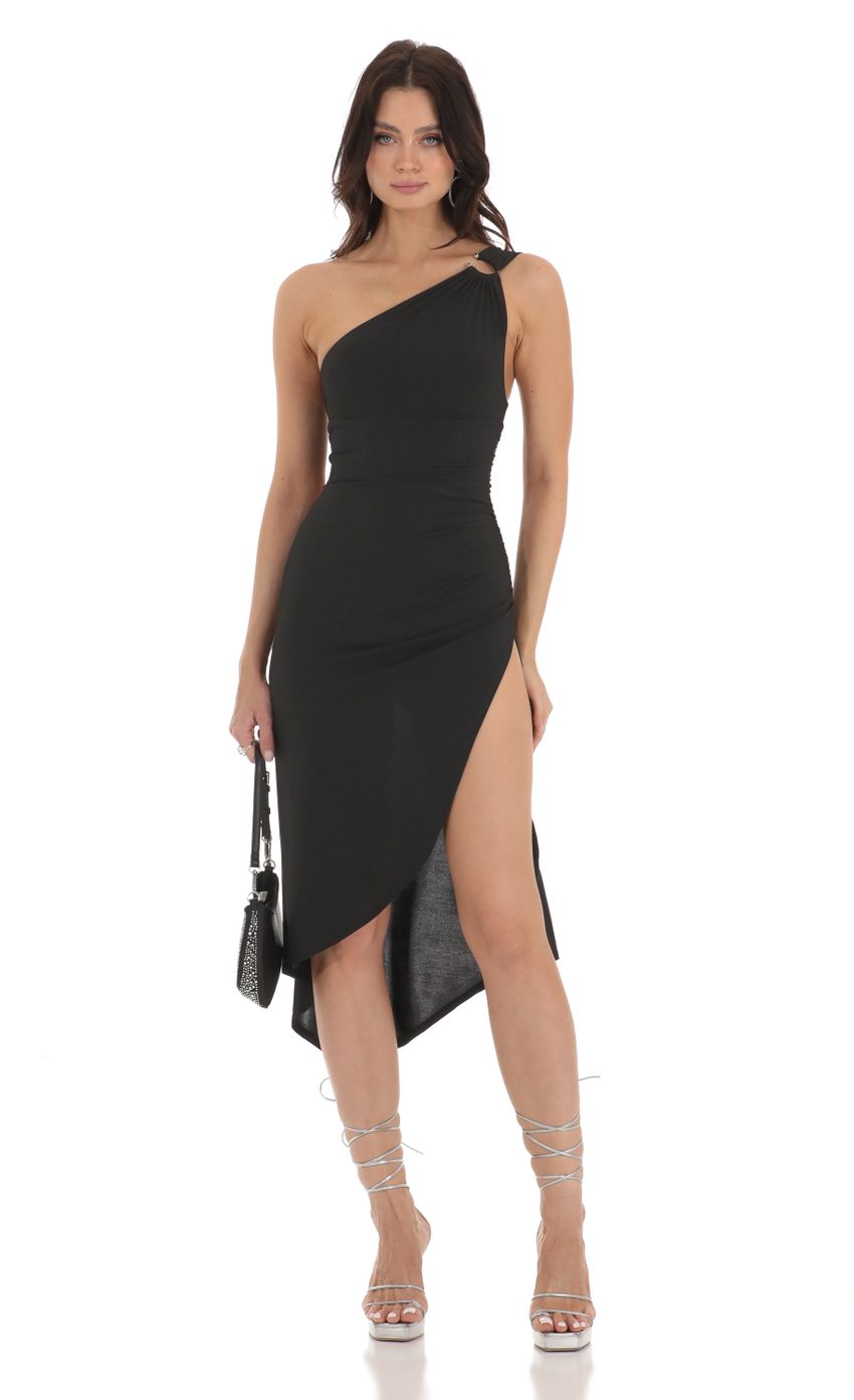 Picture One Shoulder Dress in Black. Source: https://media-img.lucyinthesky.com/data/Aug23/850xAUTO/3f02e530-fd7b-4eac-a90f-8046c02c5301.jpg