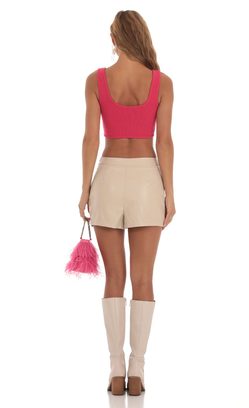Picture Neptune Pleather Skort in Tan. Source: https://media-img.lucyinthesky.com/data/Aug23/850xAUTO/5ac4d93d-8f8c-4021-8abf-078ac8884b56.jpg