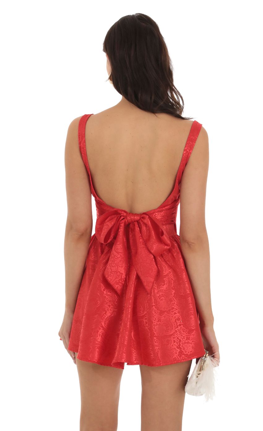 Picture Jacquard Mini Dress in Red. Source: https://media-img.lucyinthesky.com/data/Aug23/850xAUTO/5df3f3ee-c9de-4e7f-9267-f4acac04d7a8.jpg