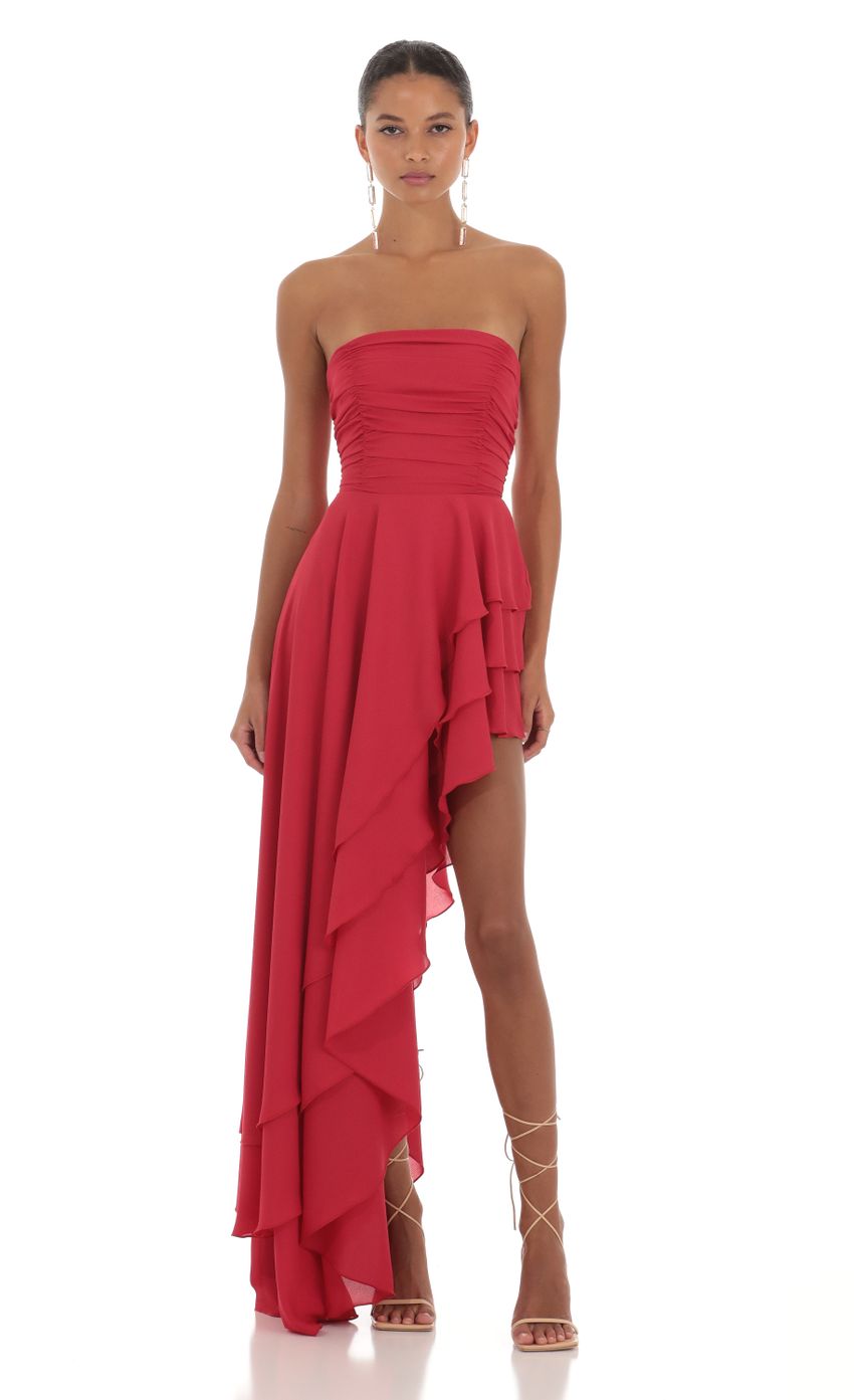 Picture Asymmetrical Corset Dress in Red. Source: https://media-img.lucyinthesky.com/data/Aug23/850xAUTO/69a0c90c-e724-4e8c-8810-ec8cdd4b0675.jpg