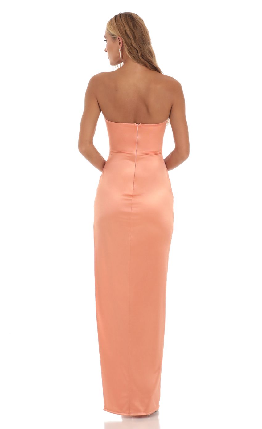 Picture Strapless Maxi Dress in Peach. Source: https://media-img.lucyinthesky.com/data/Aug23/850xAUTO/77c5467f-0242-4a16-961f-de77b86d7fbb.jpg