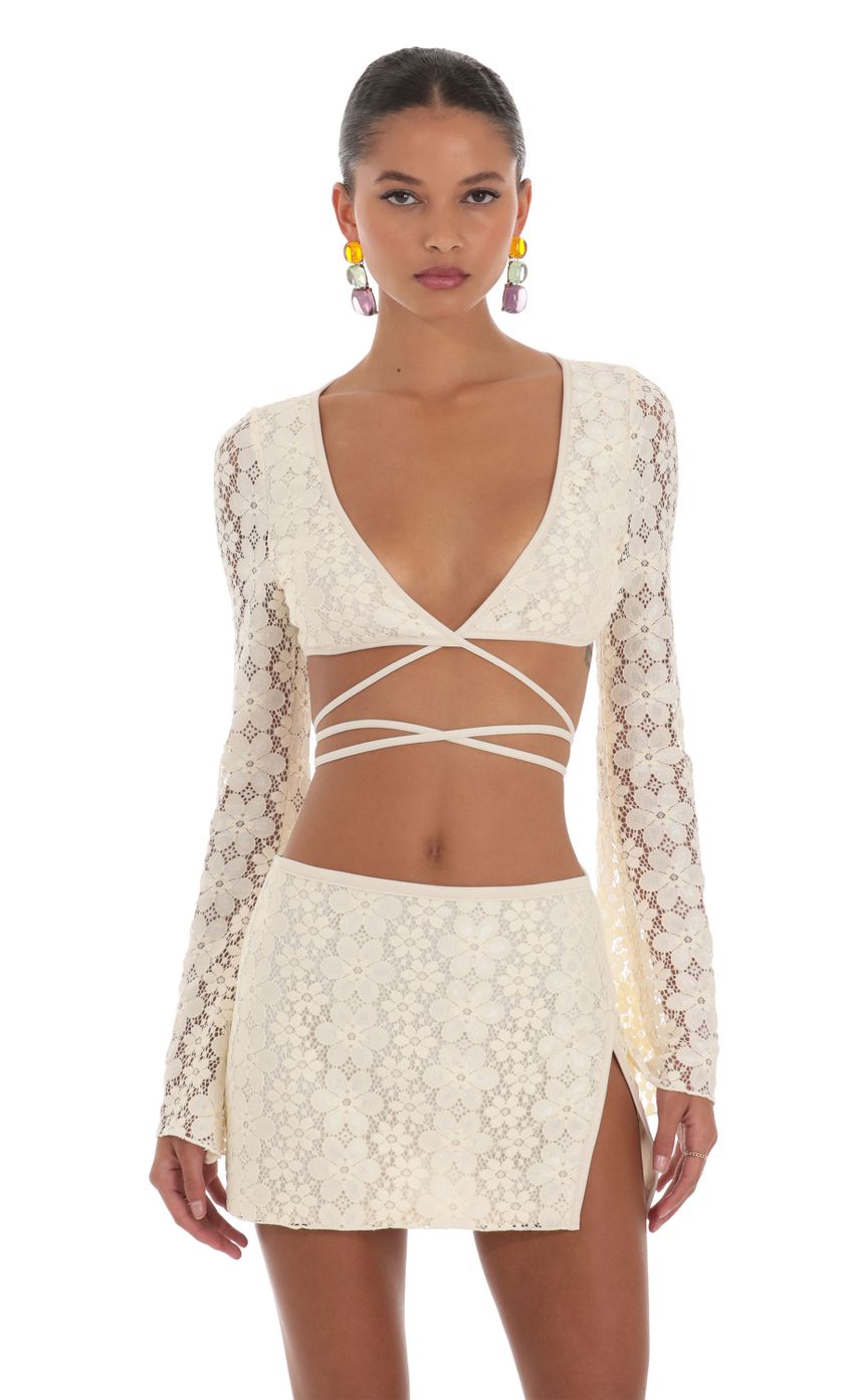 Picture Lace Two Piece Set in Cream. Source: https://media-img.lucyinthesky.com/data/Aug23/850xAUTO/85263f83-6f88-462b-80f5-57e07cf2beb7.jpg