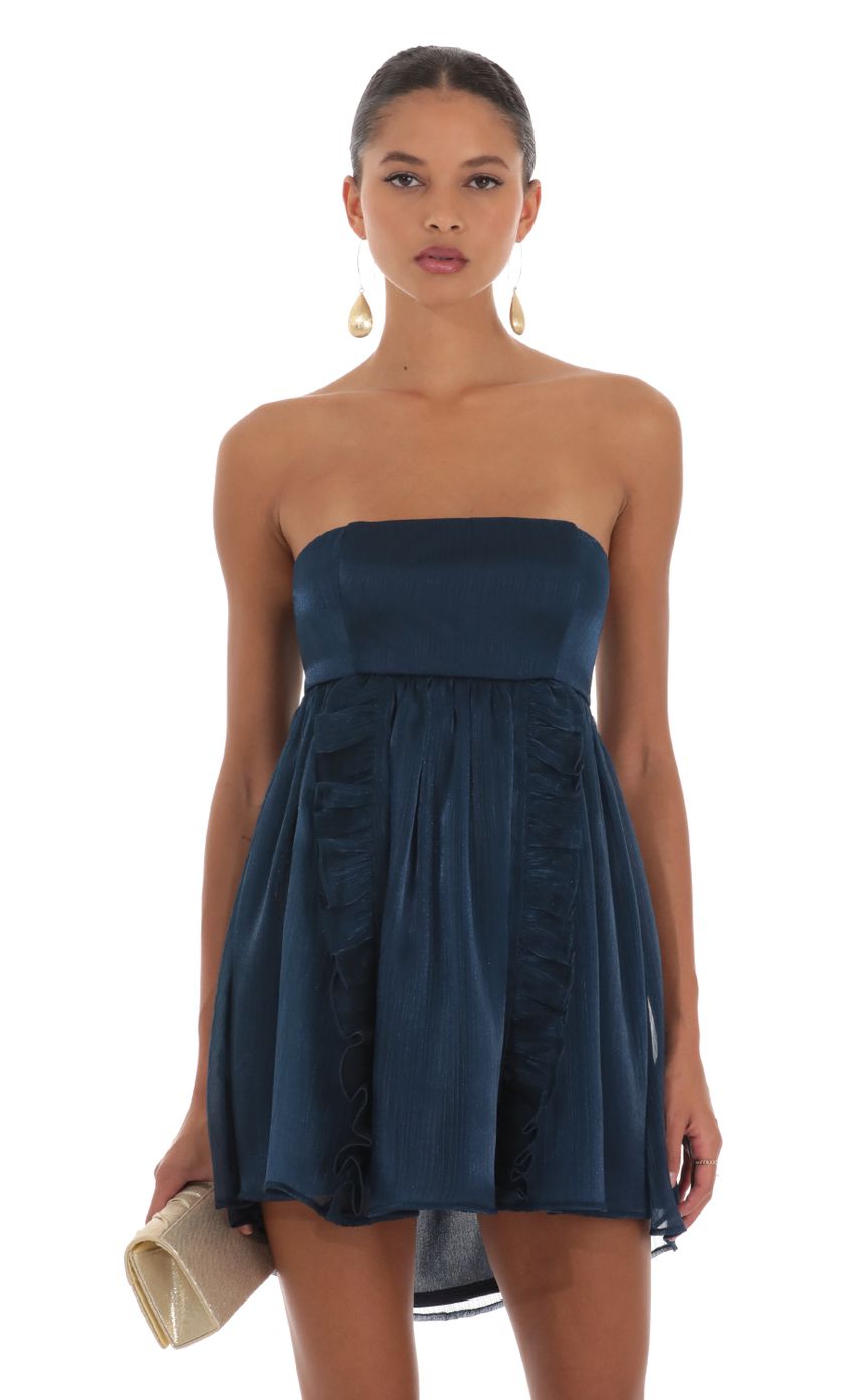 Picture Strapless Babydoll Dress in Navy. Source: https://media-img.lucyinthesky.com/data/Aug23/850xAUTO/8ecb90a9-c79f-4174-8873-57e565d8f9be.jpg