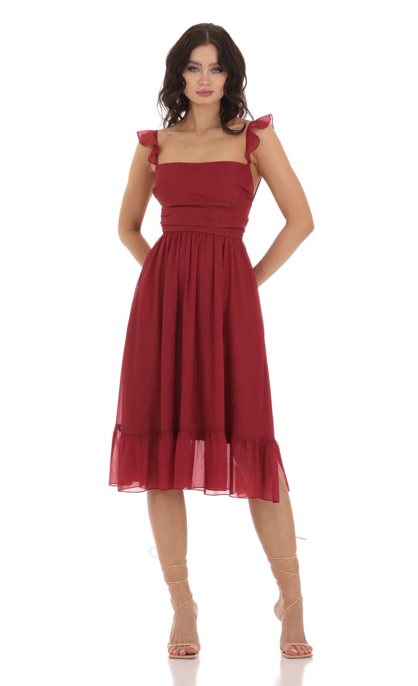 Product image for Otilia Shimmer Dress in Red
