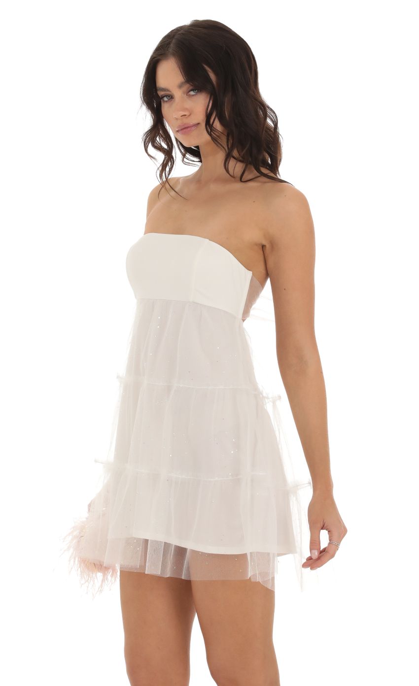 Picture Tulle Shimmer Babydoll Dress in White. Source: https://media-img.lucyinthesky.com/data/Aug23/850xAUTO/a940ff65-17f8-40f8-ab0e-91eccd9d5985.jpg