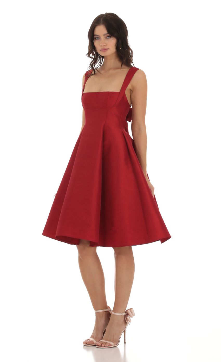 Picture Flare Midi Dress in Red. Source: https://media-img.lucyinthesky.com/data/Aug23/850xAUTO/b81db7fe-7c99-4124-83c8-c4cd9f516a94.jpg