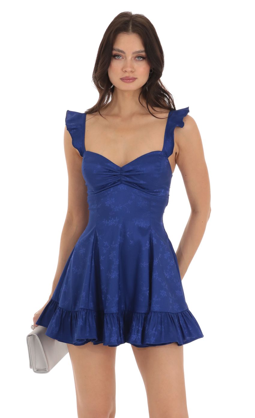 Picture Jacquard A-Line Dress in Blue. Source: https://media-img.lucyinthesky.com/data/Aug23/850xAUTO/ba578635-d63a-405f-8018-2b913c88b87a.jpg