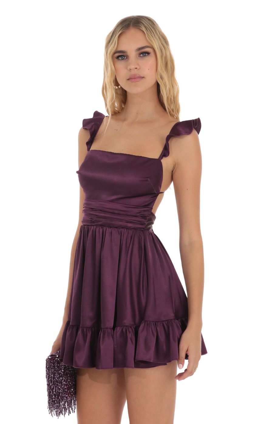 Picture Fit and Flare Dress in Purple. Source: https://media-img.lucyinthesky.com/data/Aug23/850xAUTO/c6629eda-5a9c-4bf5-bab4-ff2d65bbe47a.jpg