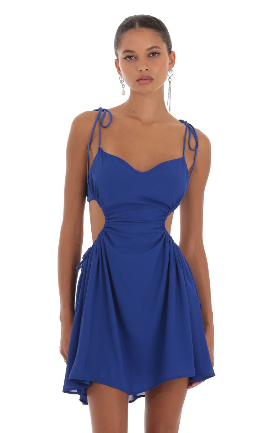 Product image for Louise Open Back Dress in Blue