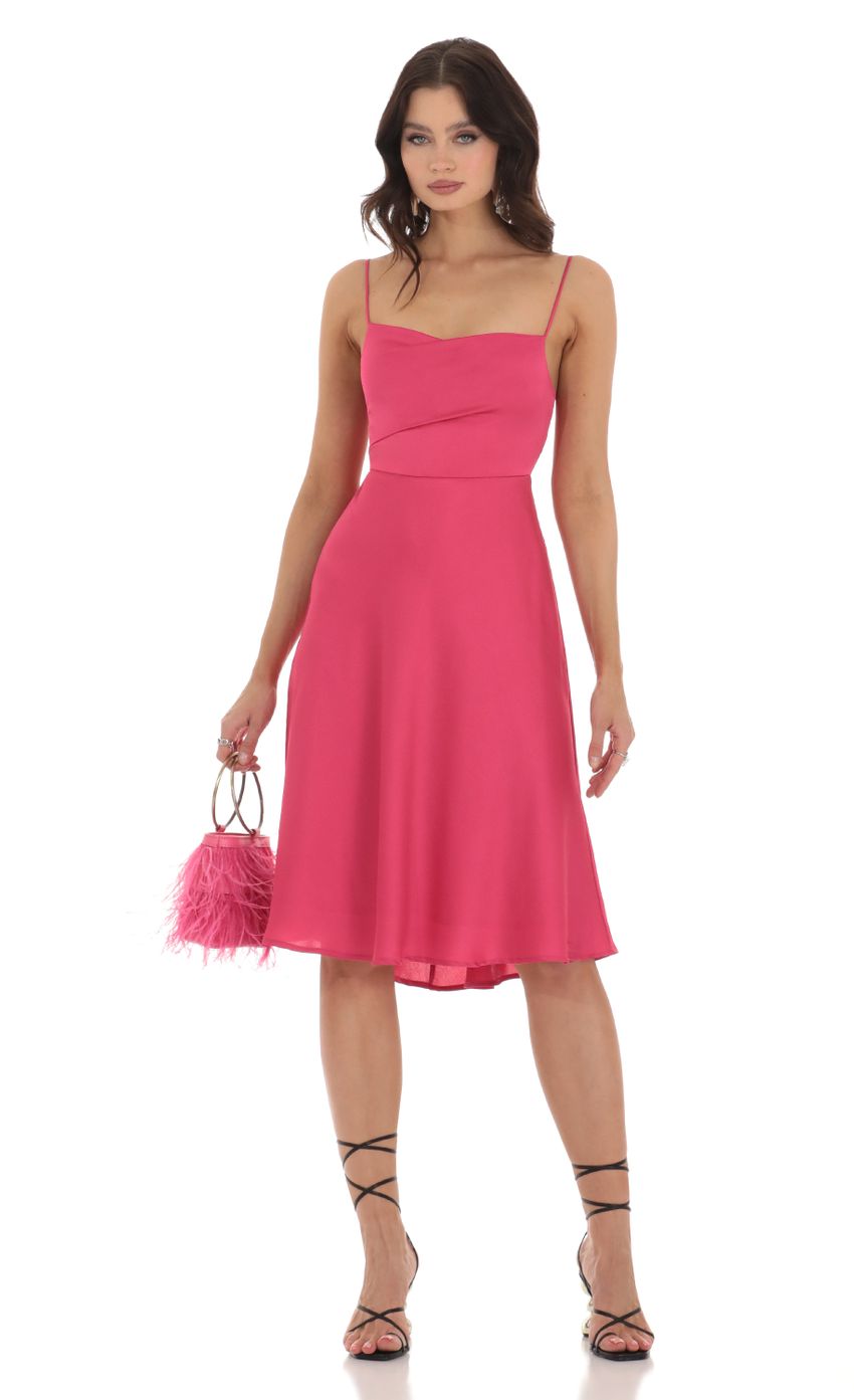 Picture Satin Midi Dress in Pink. Source: https://media-img.lucyinthesky.com/data/Aug23/850xAUTO/f0063800-2f1d-4711-9fe3-30b4e2e38615.jpg