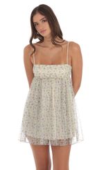 Picture Mesh Sequin Floral Babydoll Dress in White. Source: https://media-img.lucyinthesky.com/data/Aug24/150xAUTO/115e3845-fb3a-4f38-9a75-c6255f4b70f9.jpg