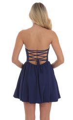 Picture Velvet Strapless Bubble Dress in navy. Source: https://media-img.lucyinthesky.com/data/Aug24/150xAUTO/7632c2bd-8f6e-4785-b014-90f0c89669ca.jpg