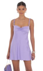 Picture Satin Babydoll Dress in Purple. Source: https://media-img.lucyinthesky.com/data/Aug24/150xAUTO/8f4129d4-c25a-424c-a300-24f451bae729.jpg