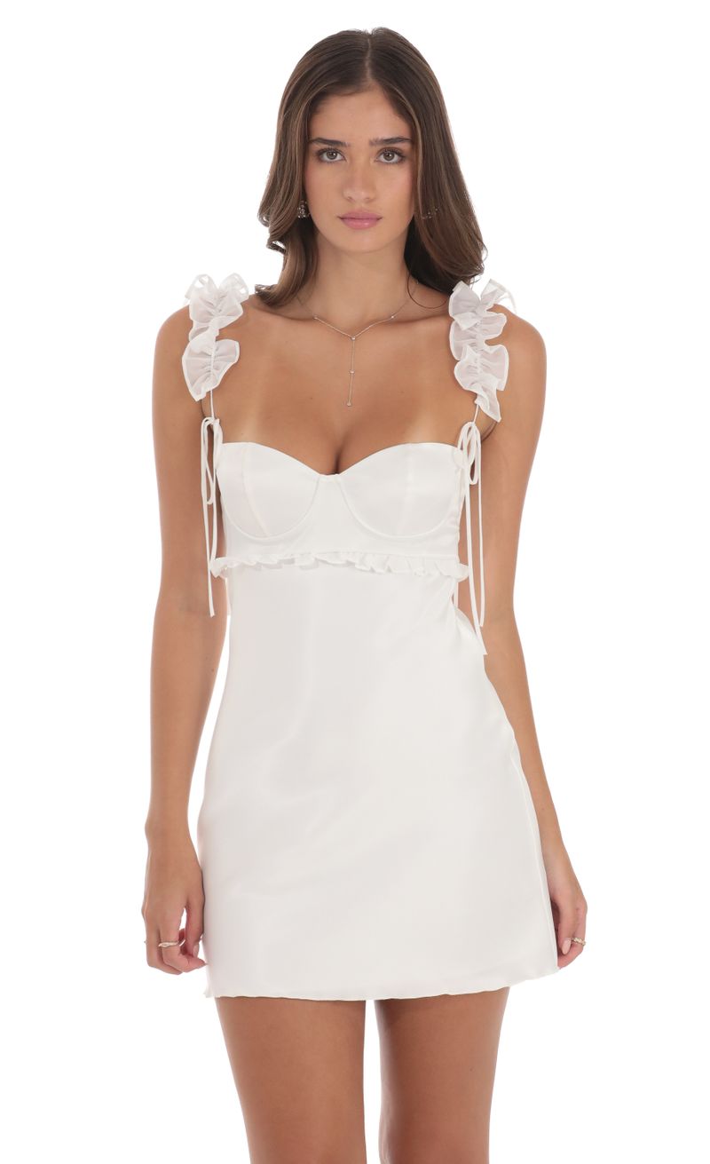 white christmas dresses Moonlit Night Ruffle Strap Cut-Out Back Dress Black– Selfie Leslie main image 0