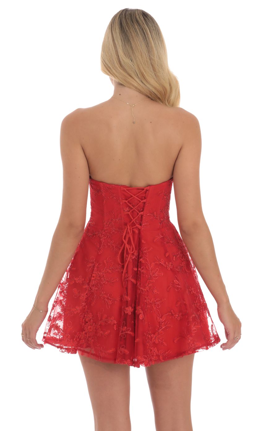 Picture Embroidered Floral Strapless Dress in Red. Source: https://media-img.lucyinthesky.com/data/Aug24/850xAUTO/062ea274-5e24-45cf-a8cc-372edaf9174d.jpg