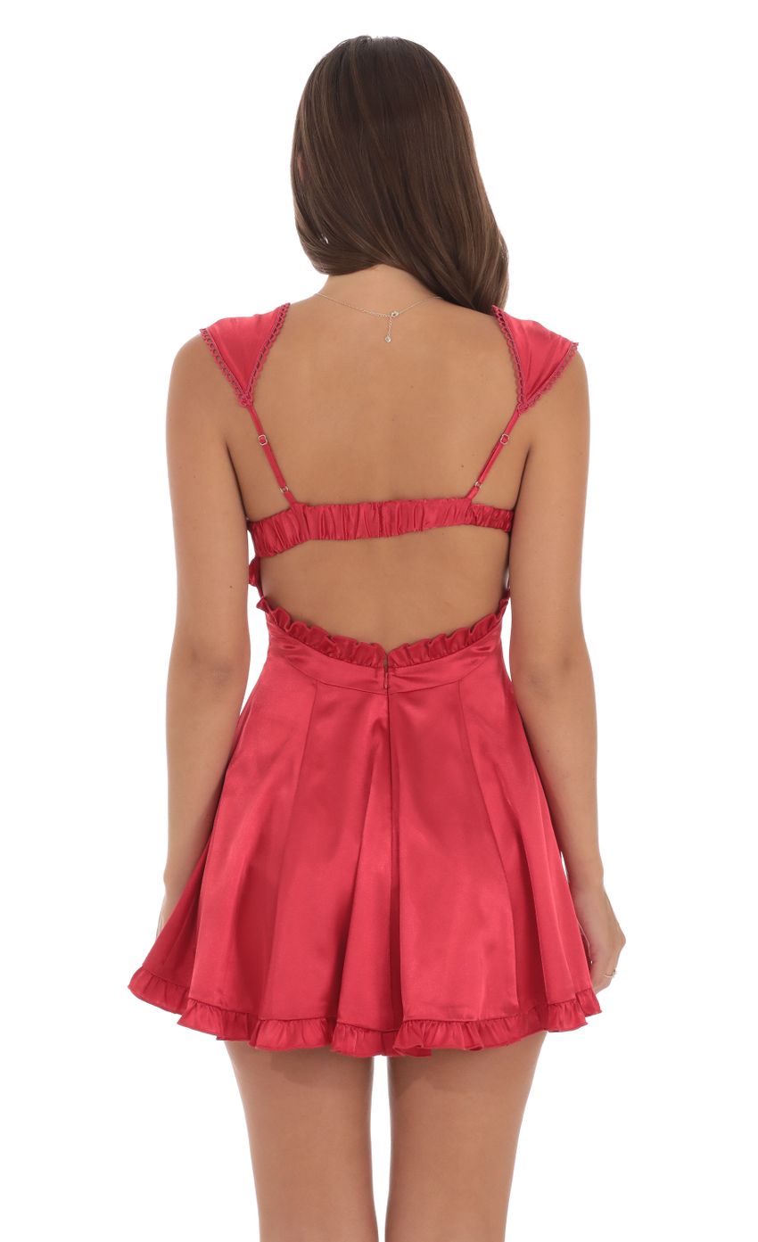 Picture Satin Cap Sleeve Dress in Red. Source: https://media-img.lucyinthesky.com/data/Aug24/850xAUTO/0c17ab09-bea3-4c79-8fd7-3bd69103f74e.jpg