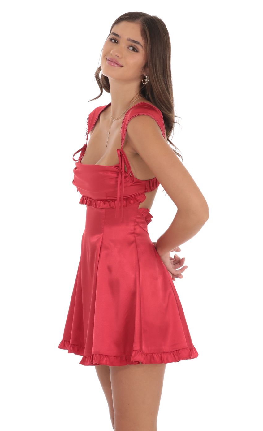 Picture Satin Cap Sleeve Dress in Red. Source: https://media-img.lucyinthesky.com/data/Aug24/850xAUTO/128a85e3-c9d6-4104-a876-976c8ebe9b20.jpg