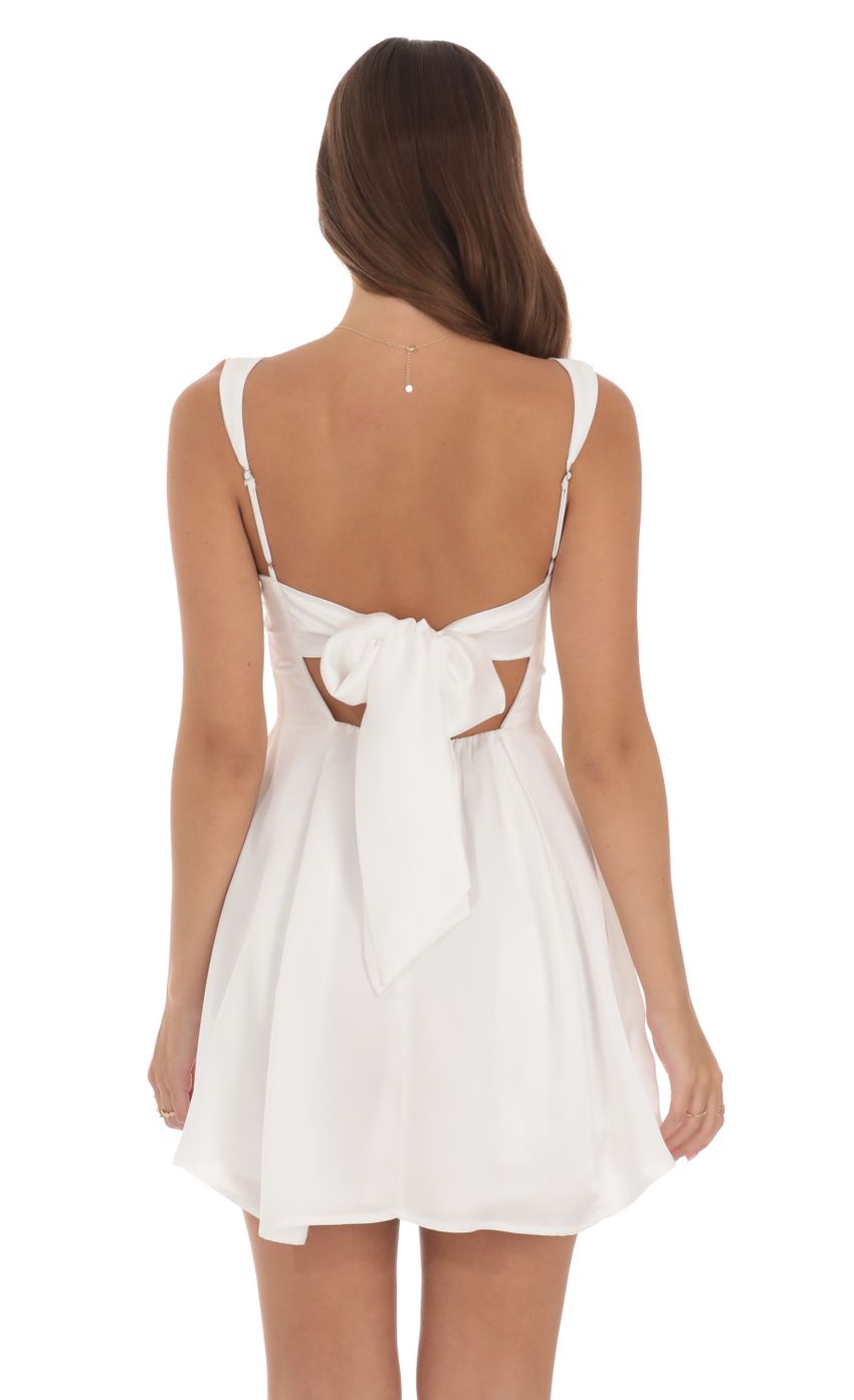 Picture Fit and Flare satin Dress in White. Source: https://media-img.lucyinthesky.com/data/Aug24/850xAUTO/53e98823-83d2-46fd-9d17-cba602e116da.jpg