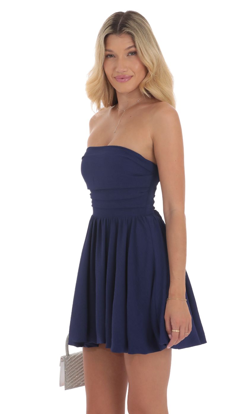 Picture Strapless Bubble Dress in Indigo. Source: https://media-img.lucyinthesky.com/data/Aug24/850xAUTO/58b7aa62-640a-42a2-8574-0b7f4f2c70e5.jpg