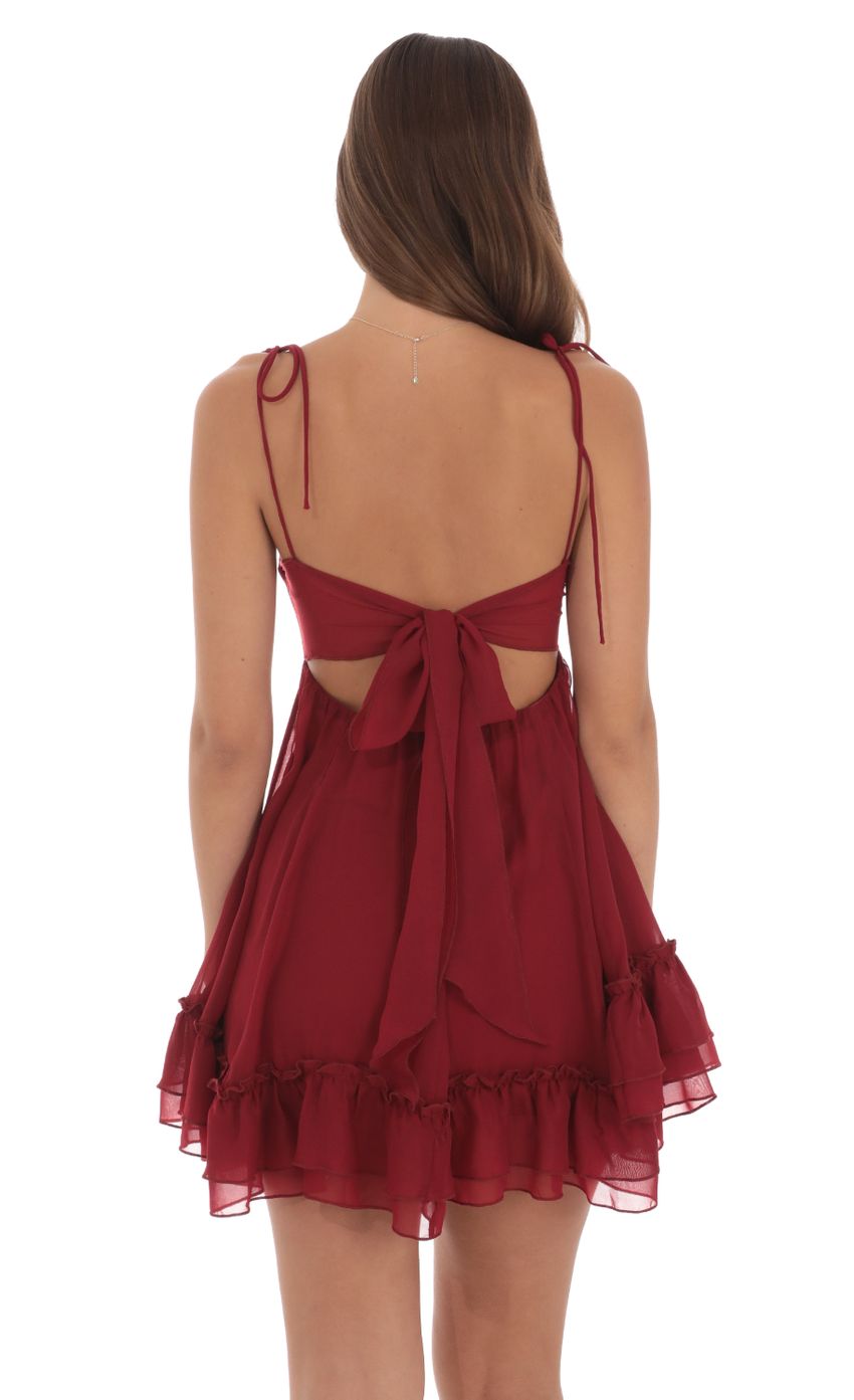 Picture Chiffon Baby Doll Dress in Red. Source: https://media-img.lucyinthesky.com/data/Aug24/850xAUTO/688da25f-f06a-4326-ac0f-f3c1d7bbac25.jpg