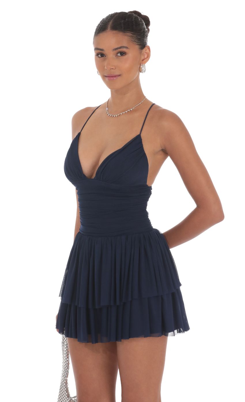 Picture Mesh Tiered Dress in Navy. Source: https://media-img.lucyinthesky.com/data/Aug24/850xAUTO/698c36e8-1e0d-4b0e-b475-502c50c2d53d.jpg