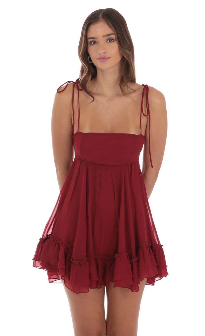 Picture Chiffon Baby Doll Dress in Red. Source: https://media-img.lucyinthesky.com/data/Aug24/850xAUTO/7794c390-e32d-4ecc-8cc0-72cfaea04328.jpg