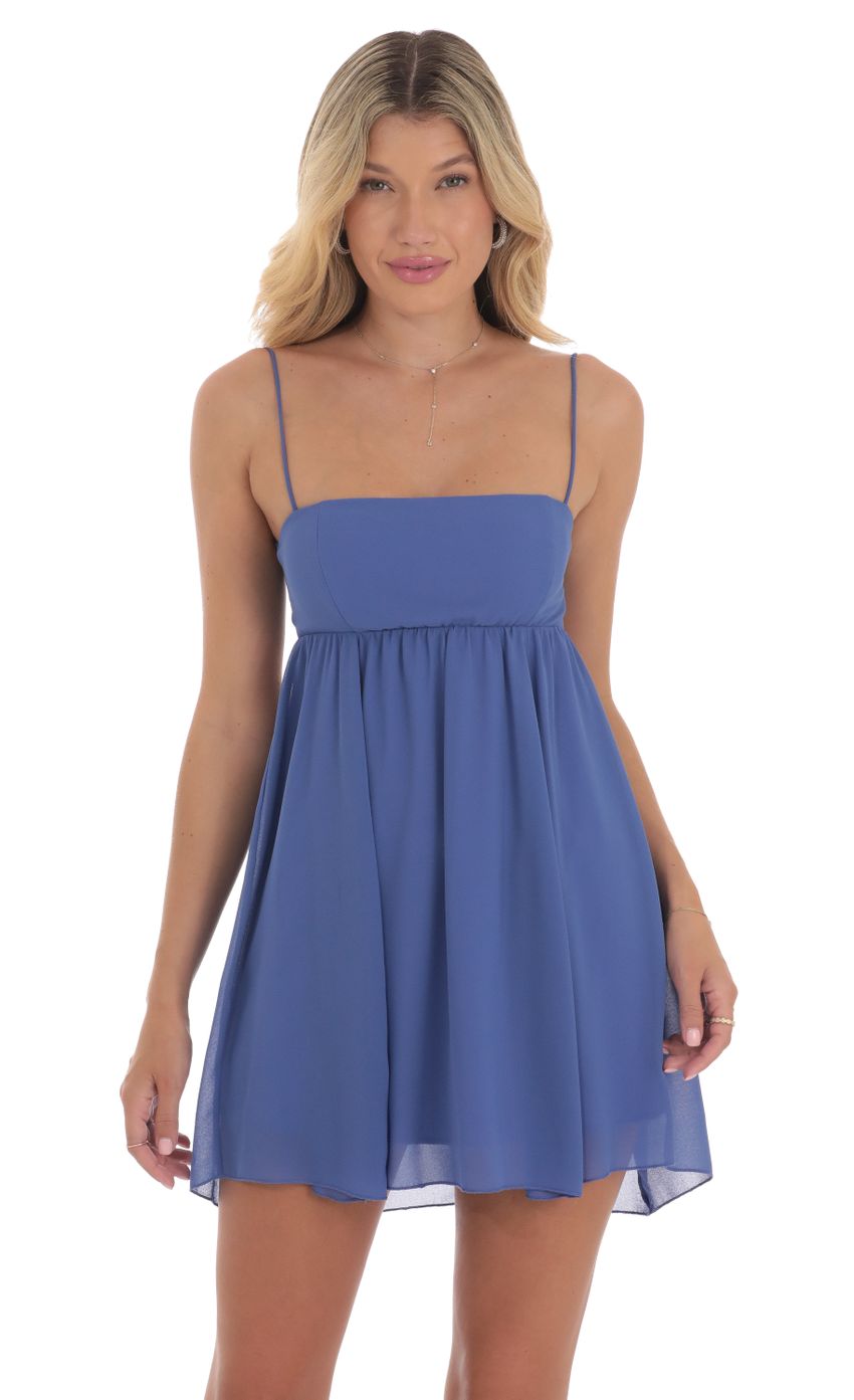 Picture Chiffon Babydoll Dress in Slate Blue. Source: https://media-img.lucyinthesky.com/data/Aug24/850xAUTO/783fd0ef-3906-427d-8e18-898fbc55f656.jpg