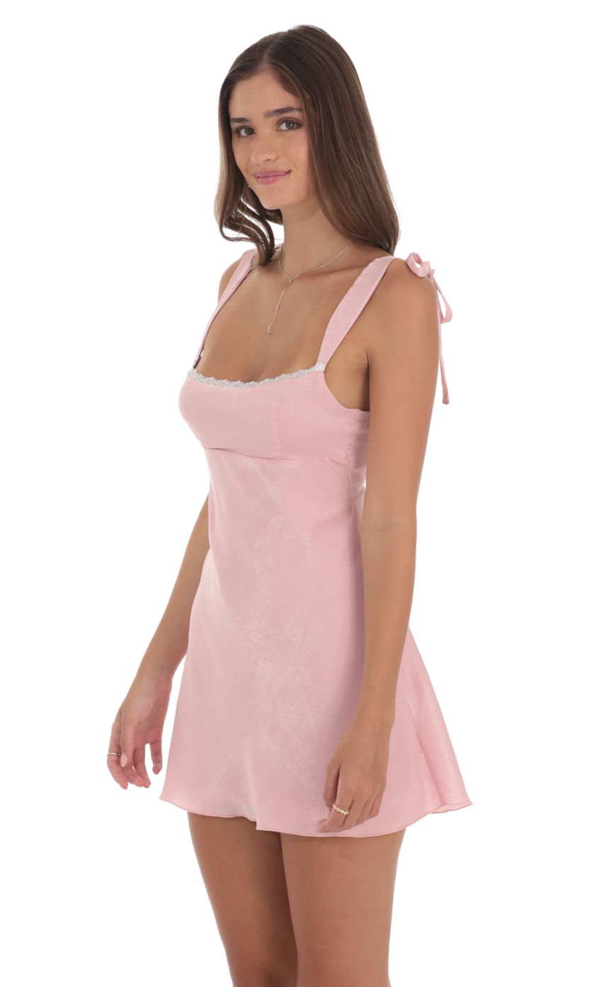 Picture Satin Lace Trim Open Back Dress in Dusty Pink. Source: https://media-img.lucyinthesky.com/data/Aug24/850xAUTO/79d3148a-e058-40f9-8979-0c002934b665.jpg