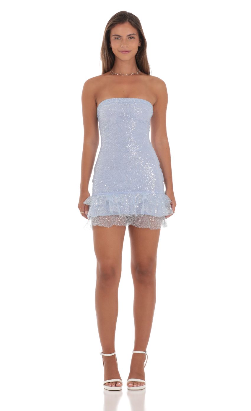 Picture Sequin Strapless Bodycon Dress in Light Blue. Source: https://media-img.lucyinthesky.com/data/Aug24/850xAUTO/90450c54-c6fc-4185-b61b-8aa30abc4969.jpg