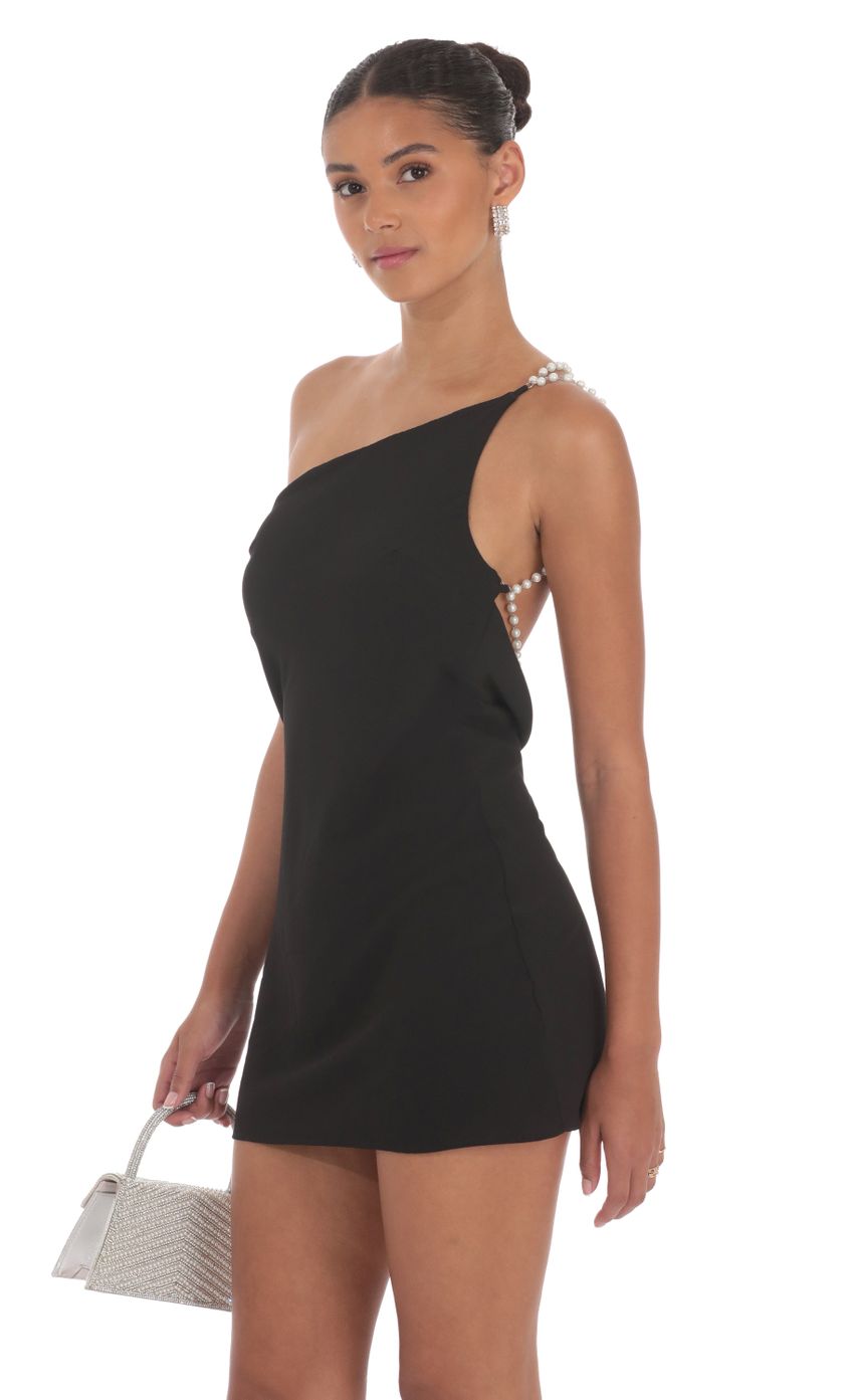 Picture Pearl One Shoulder Satin Dress in Black. Source: https://media-img.lucyinthesky.com/data/Aug24/850xAUTO/9aeabeaf-03b0-478a-a2df-3718253ede46.jpg