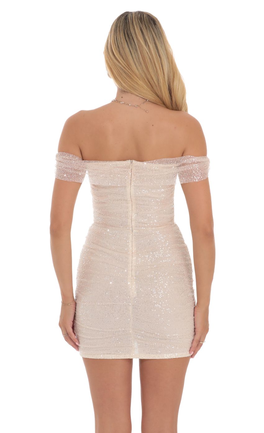 Picture Sequin Corset Dress in Cream. Source: https://media-img.lucyinthesky.com/data/Aug24/850xAUTO/9d233769-7844-4905-9e2b-bbc7243ff2bd.jpg