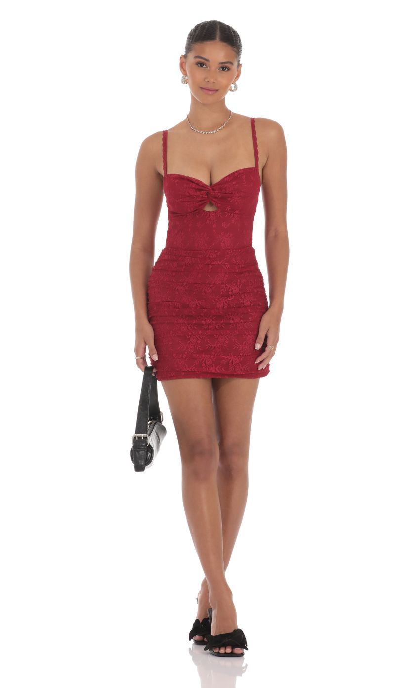 Picture Lace Cutout Bodycon Dress in Maroon. Source: https://media-img.lucyinthesky.com/data/Aug24/850xAUTO/a467ac7f-7313-4b15-a841-ac6ba3244c13.jpg