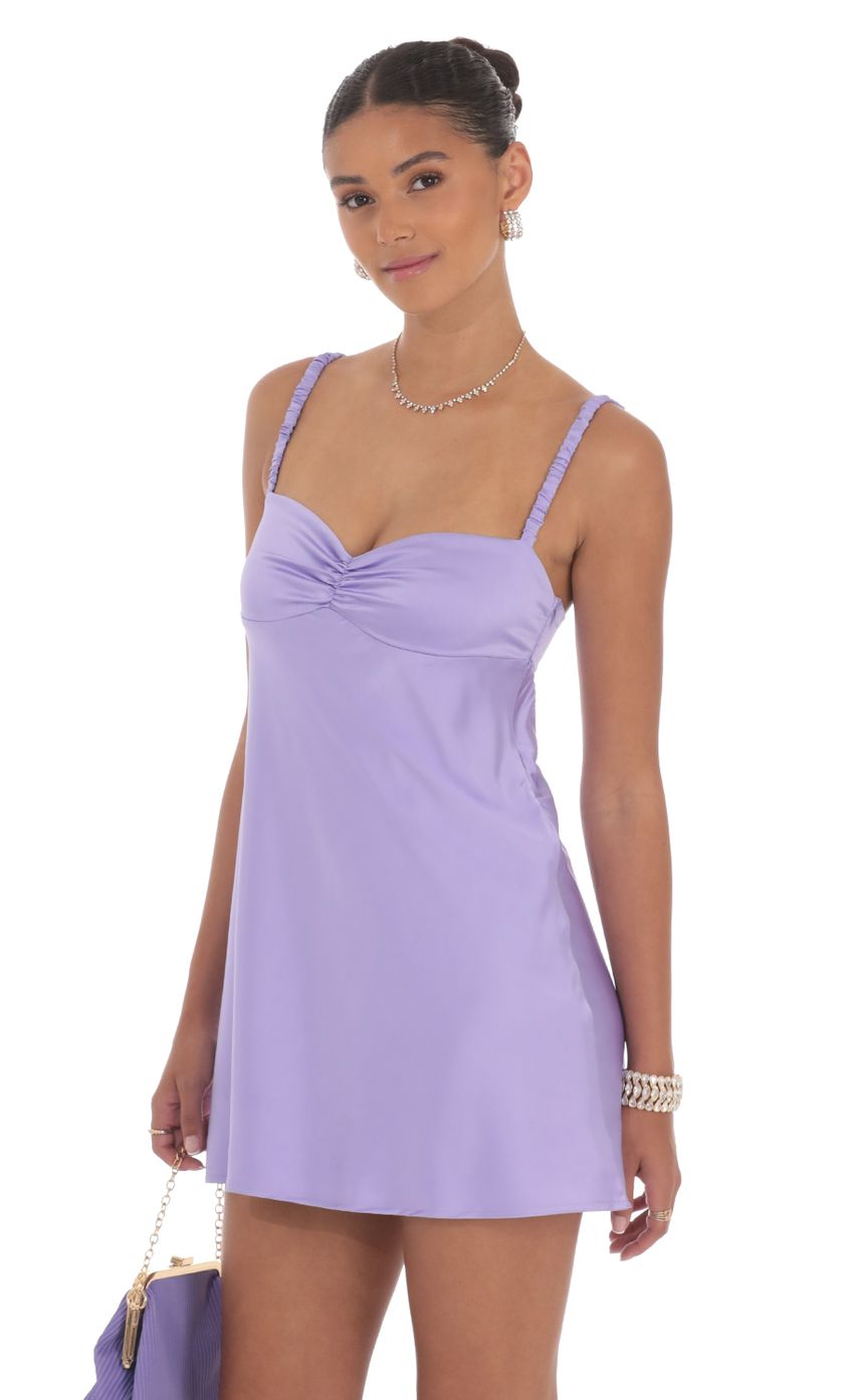 Picture Satin Babydoll Dress in Purple. Source: https://media-img.lucyinthesky.com/data/Aug24/850xAUTO/aa1d7e01-c3b1-4453-a1f1-bdf33c7443ec.jpg