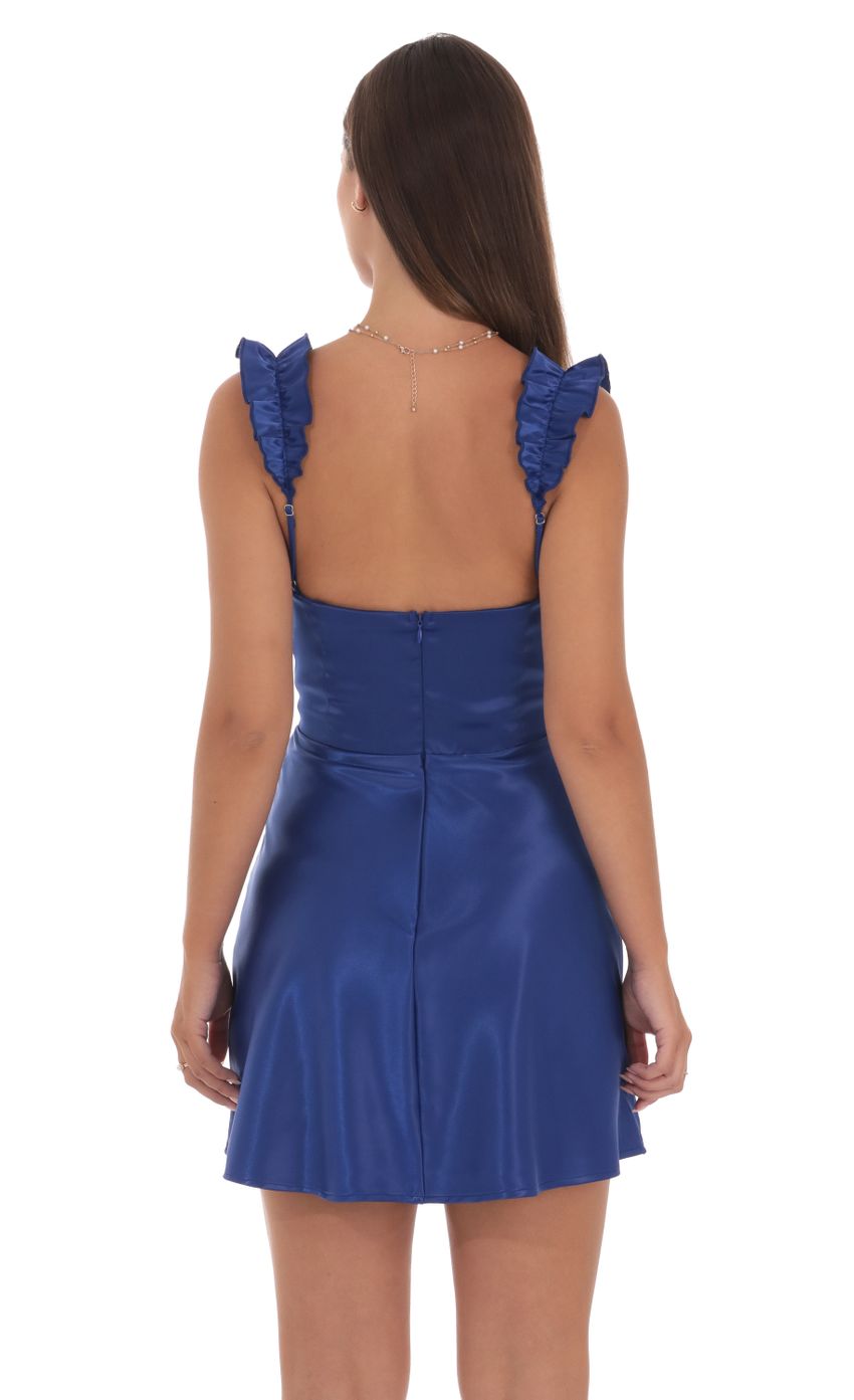 Picture Satin Ruffle Strap A-line Dress in Blue. Source: https://media-img.lucyinthesky.com/data/Aug24/850xAUTO/af19a14a-eced-4885-8690-368e2b213f94.jpg