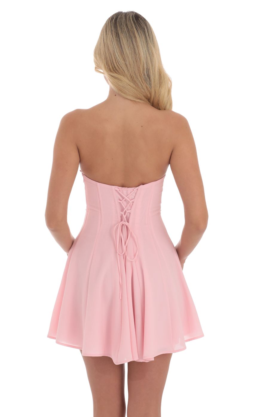 Picture Heart Trim Strapless A-line Dress in Pink. Source: https://media-img.lucyinthesky.com/data/Aug24/850xAUTO/b74f8879-6d74-4b5f-8de7-63e26037d048.jpg