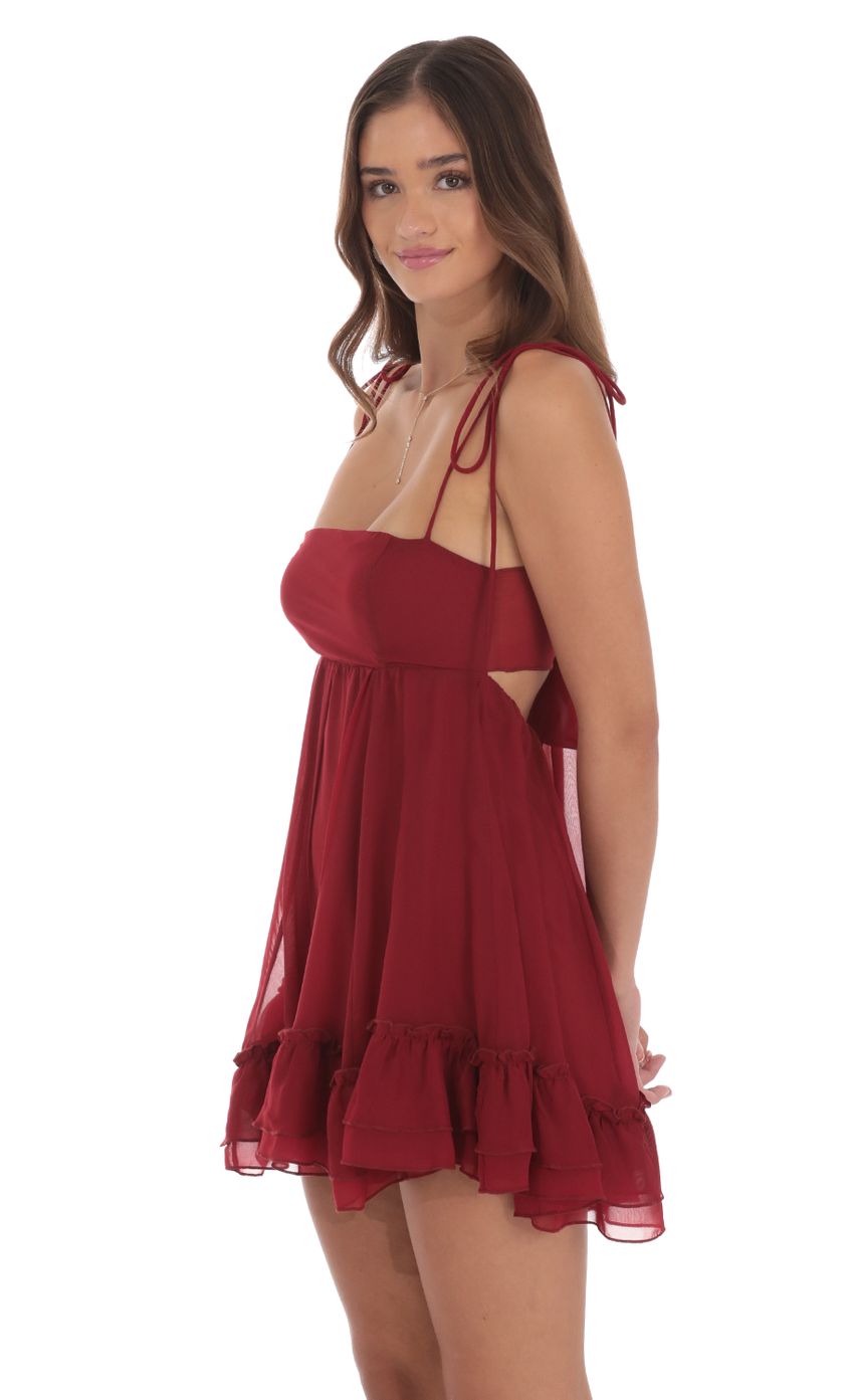 Picture Chiffon Baby Doll Dress in Red. Source: https://media-img.lucyinthesky.com/data/Aug24/850xAUTO/c1ddcf9d-119a-4a86-ae5f-f9a7131ea089.jpg