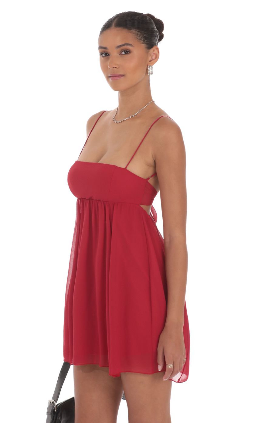 Picture Chiffon Babydoll Dress in Slate Crimson Red. Source: https://media-img.lucyinthesky.com/data/Aug24/850xAUTO/d43d96af-abc2-4200-81e4-b8ea66ab1beb.jpg