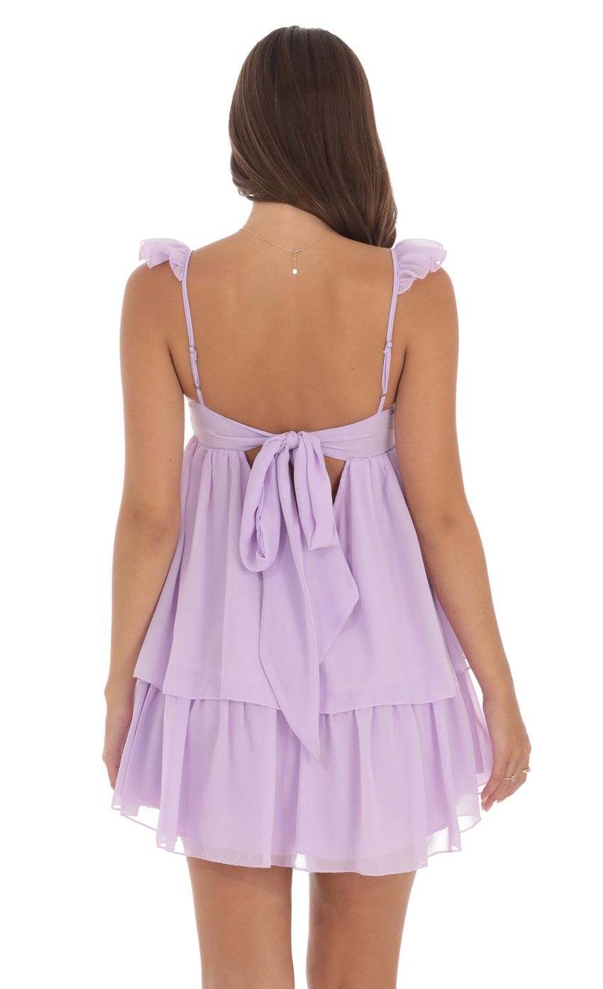 Picture Chiffon Ruffle Dress in Lavender. Source: https://media-img.lucyinthesky.com/data/Aug24/850xAUTO/d855900a-9660-4922-a664-cf7e4f76a806.jpg