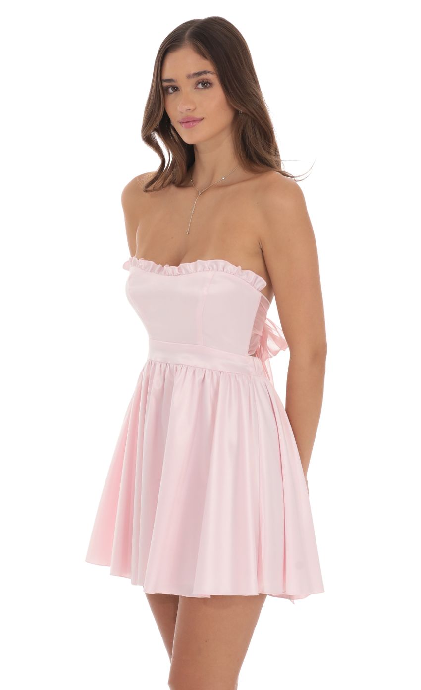 Picture Strapless Satin A-line Dress in Pink. Source: https://media-img.lucyinthesky.com/data/Aug24/850xAUTO/dcc879ca-bec3-46ba-b5c7-de0188ab10f8.jpg