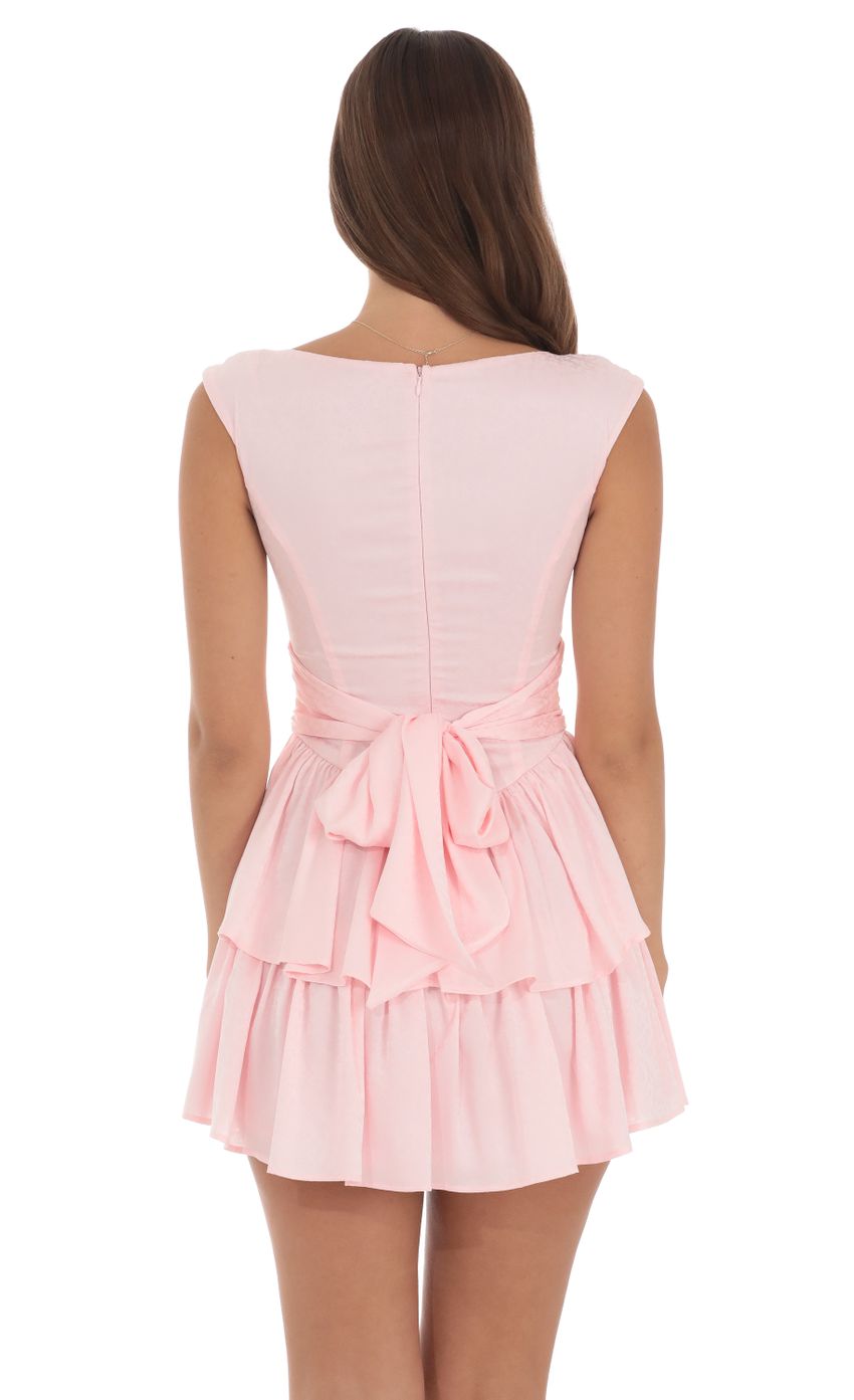 Picture Wide Strap Ruffle Dress in Pink. Source: https://media-img.lucyinthesky.com/data/Aug24/850xAUTO/eb36ff83-9316-48d3-9671-ba4c5e04cdea.jpg