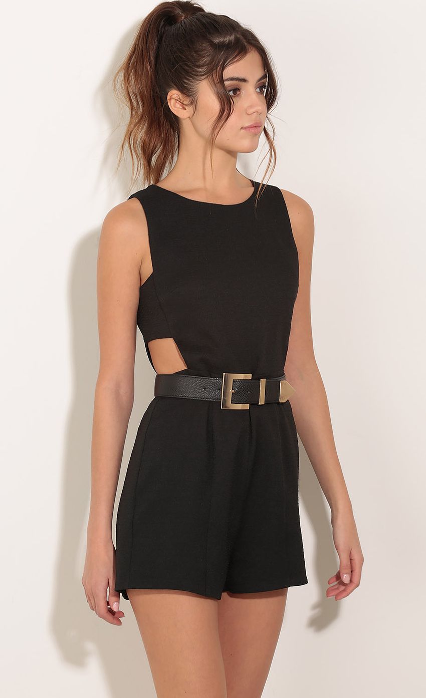 Picture Bandeau Cut-Out Playsuit In Black. Source: https://media-img.lucyinthesky.com/data/Dec15_2/850xAUTO/0Y5A2936.JPG