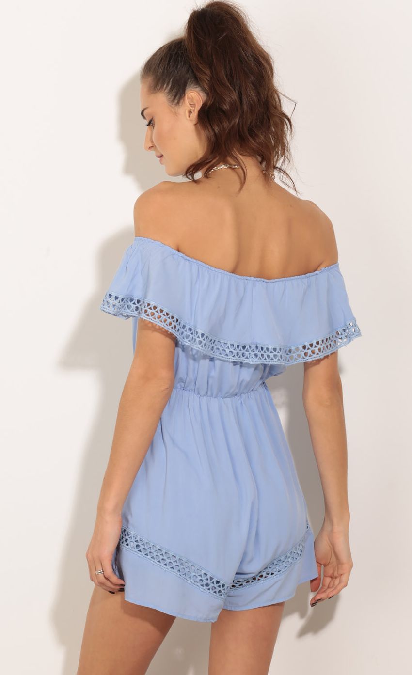 Picture Off-The-Shoulder Playsuit In Blue. Source: https://media-img.lucyinthesky.com/data/Dec15_2/850xAUTO/0Y5A7382.JPG