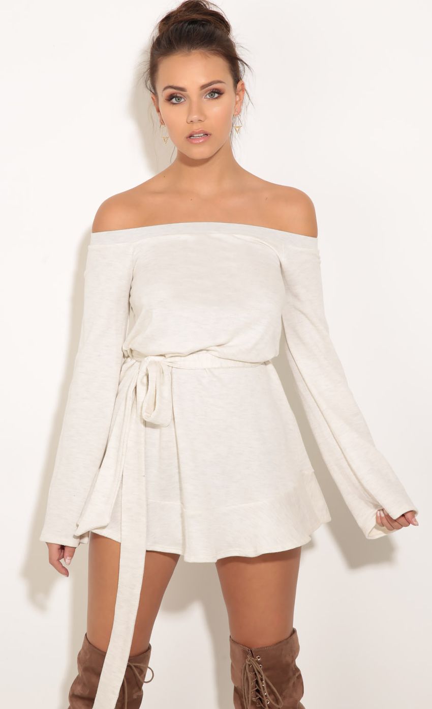 Picture Off The Shoulder Day Dress In Cream. Source: https://media-img.lucyinthesky.com/data/Dec16_1/850xAUTO/0Y5A5615.JPG