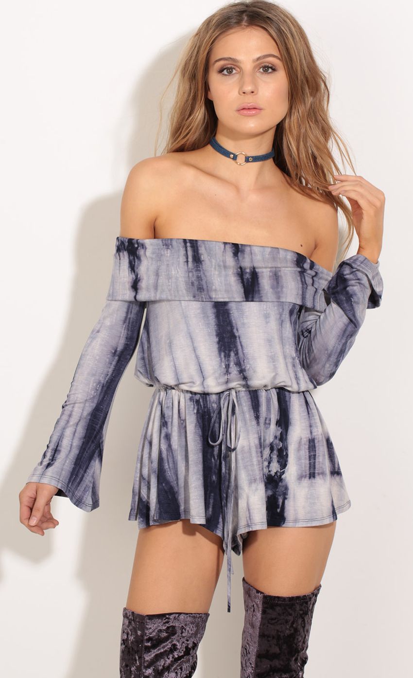 Picture Fold Over Tie-Dye Romper In Indigo. Source: https://media-img.lucyinthesky.com/data/Dec16_2/850xAUTO/0Y5A8812.JPG