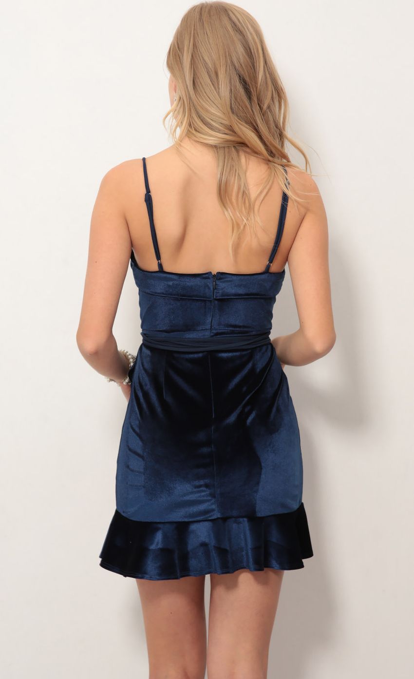 Picture Carisa Ruffle Dress in Blue Velvet. Source: https://media-img.lucyinthesky.com/data/Dec18_1/850xAUTO/0Y5A4798.JPG