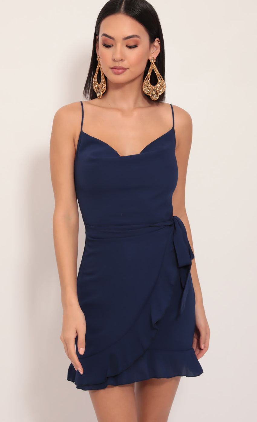 Picture Positano Chiffon Tie Dress in Navy. Source: https://media-img.lucyinthesky.com/data/Dec19_2/850xAUTO/781A1085.JPG